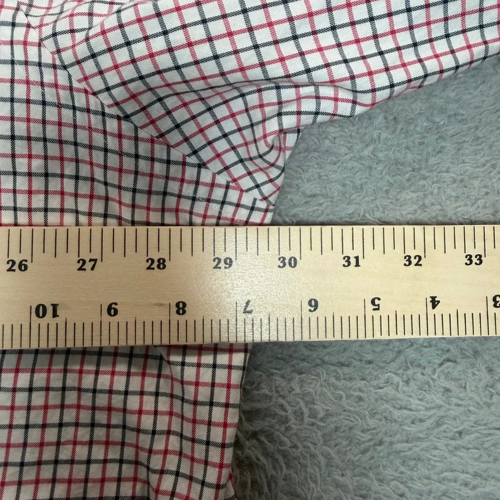 Polo Ralph Lauren Mens 2XLT Tall Classic Fit Check Button Down Shirt Red Navy